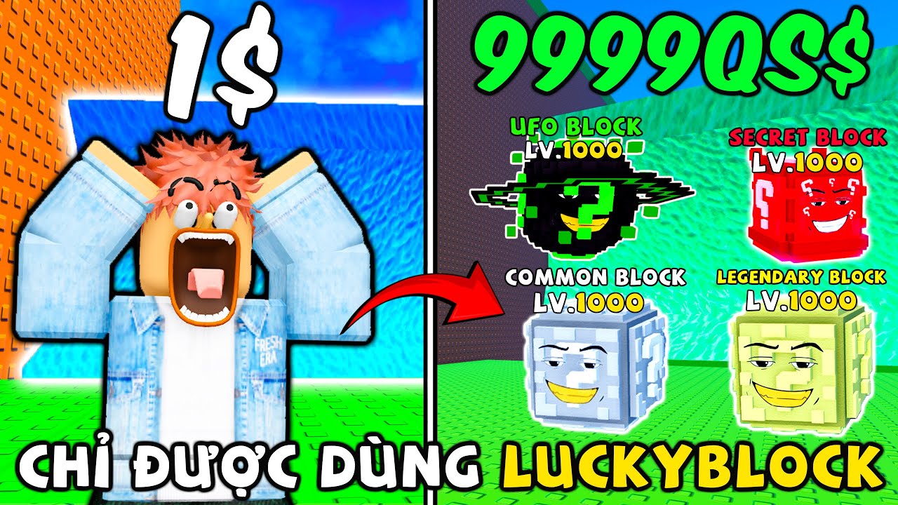 Mình chỉ dùng HỘP LUCKYBLOCK để kiếm CỰC KÌ NHIỀU TIỀN trong ESCAPE TSUNAMI FOR BRAINROT