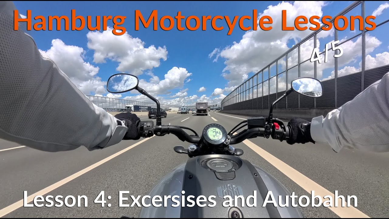 Hamburg Motorcycle Riding Lessons - Lesson 4: Exercises and Autobahn [Yamaha XSR 700]
