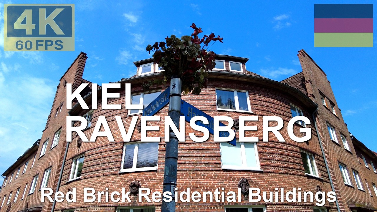 KIEL, Germany 🇩🇪 in 4K | 2025 | Walk through Streets of Red Brick Residential Buildings