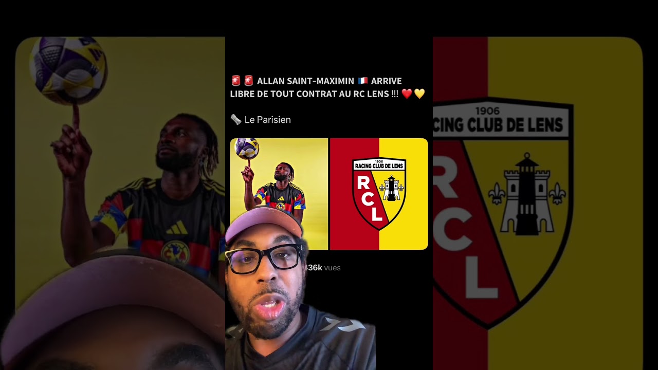 Allan Saint Maximin signs with RC Lens on a free transfer #ligue1 #rclens #saintmaximin