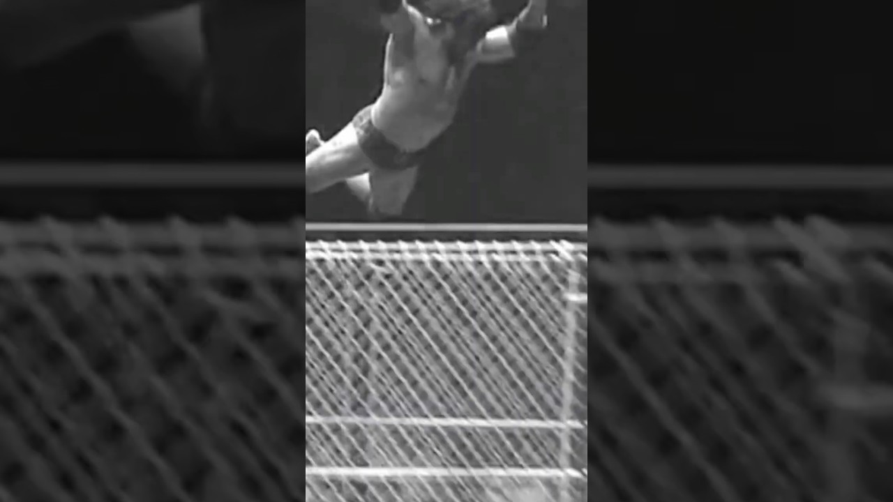 Jimmy Superfly Snuka Leaps From The Top of A Steel Cage