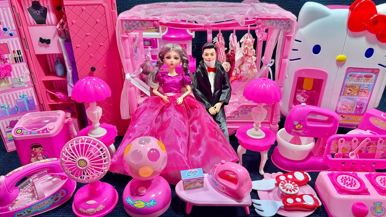 12 Minutes Satisfying with Unboxing Barbie Play Set, Pink Toys Review | ASMR
