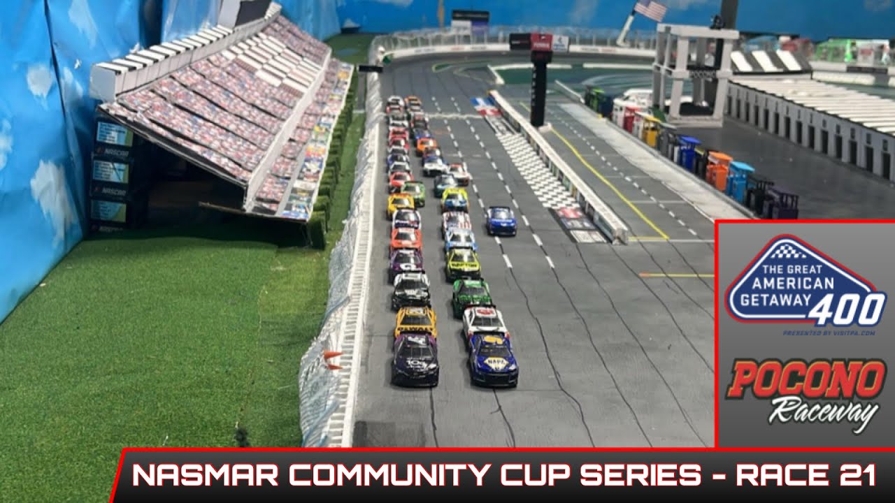 NASMAR COMMUNITY CUP SERIES | Great American Getaway 400 From Pocono Raceway | NASCAR Stop Motion