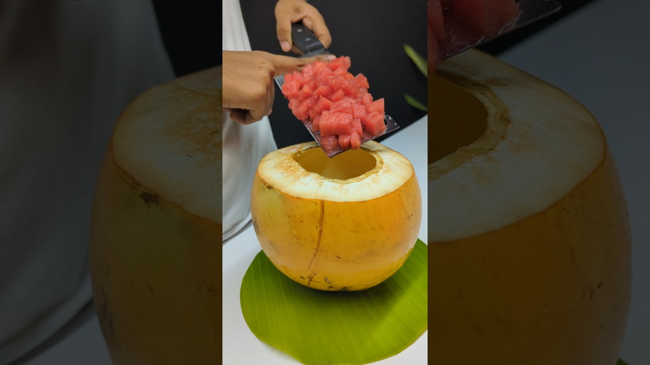Nap&oacute;j kokosowo-melonowy 🤤 | #szorty #kokos #sok #arbuz