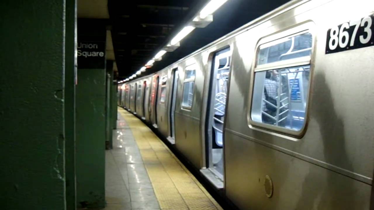 Whitehall Street Bound R160A/R160B Alstom W Train @ 14th Street