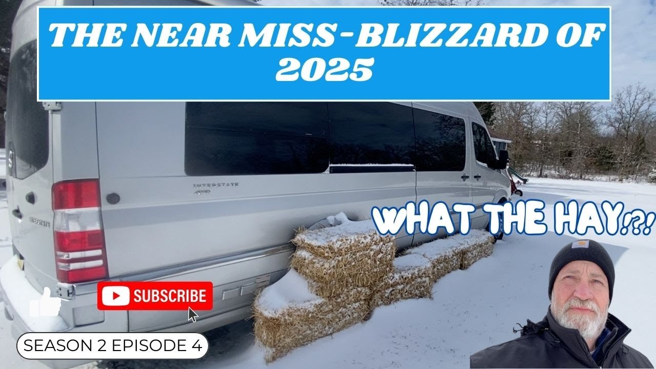Cold Weather Survival-Airstream Interstate GT Class B Camper Van in Near Blizzard