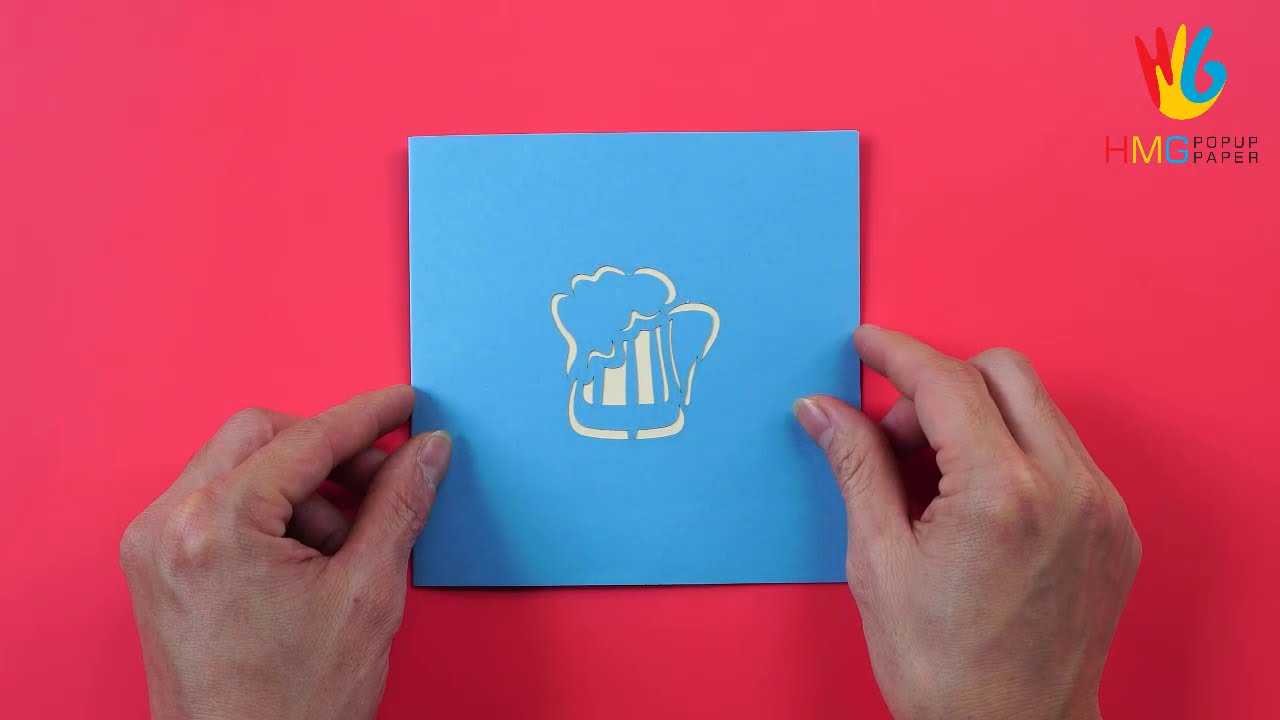DIY a Glas Of Beer 3D Popup Card
