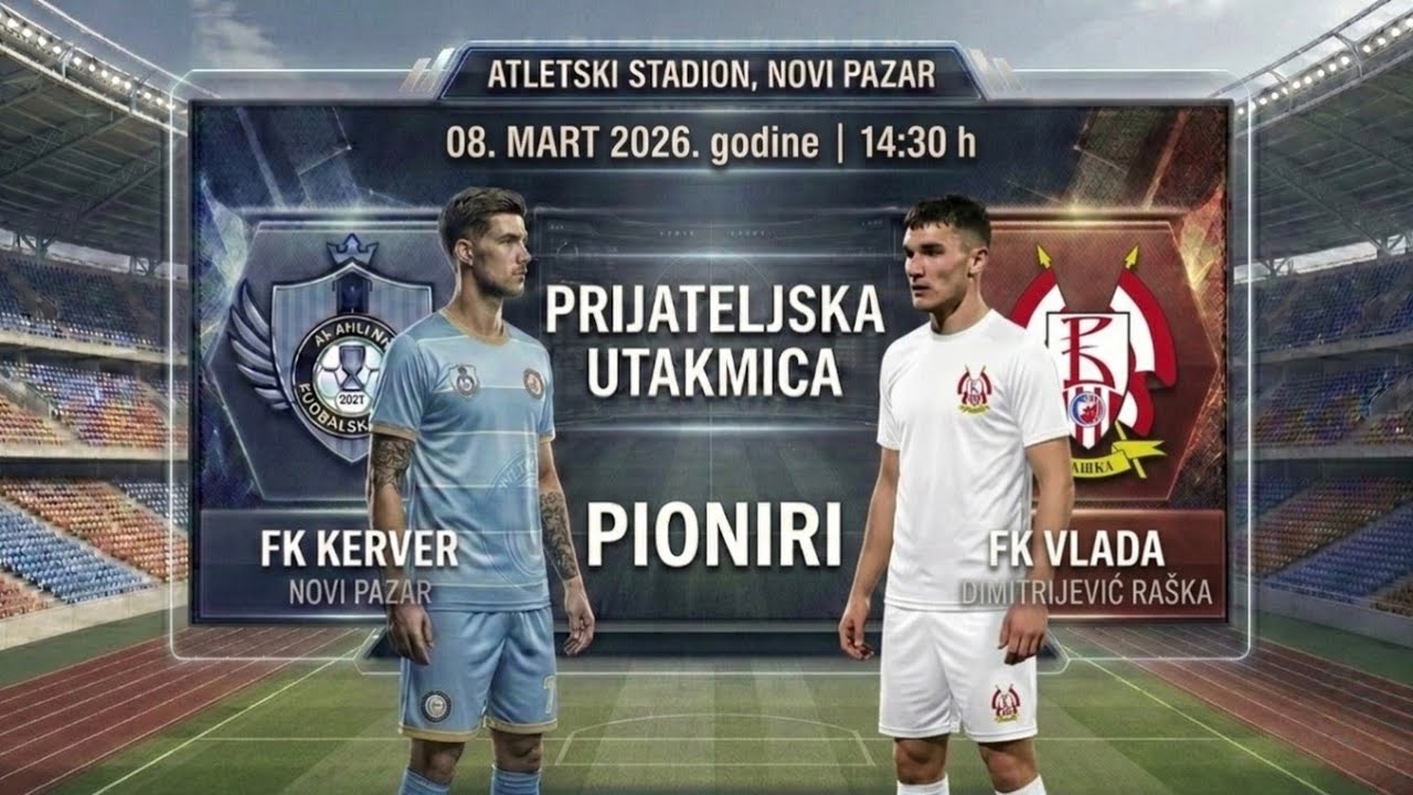 PRIJATELJSKA UTAKMICA|| FK Kerver - FK Vlada Dimitrijević || Atletski stadion Novi Pazar || PIONIRI 