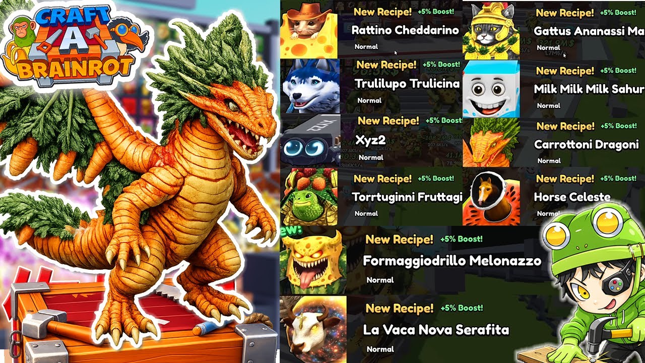 新素材『天使』をゲットせよ！アプデで追加された新キャラ10種類の作り方を教えます！【ブレインロットを作る/Craft a Brainrot】