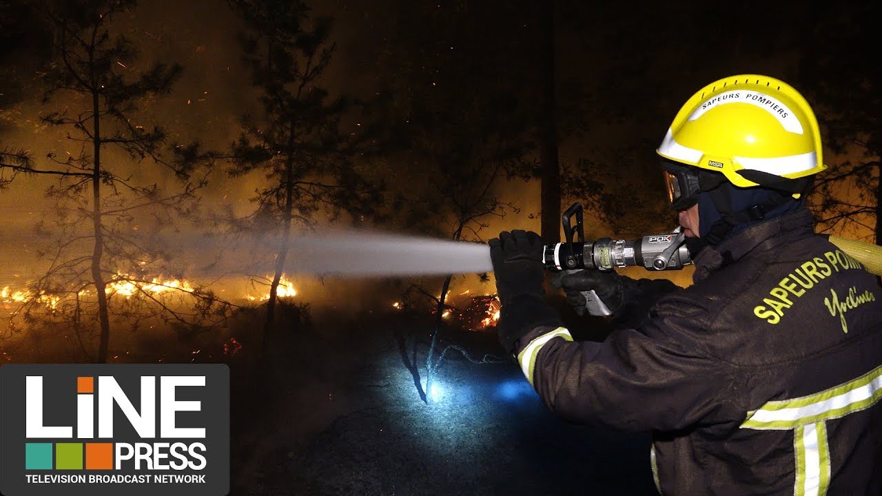 Important feu de forêt en Île-de-France / Montgeron (91) - France 10 octobre 2018