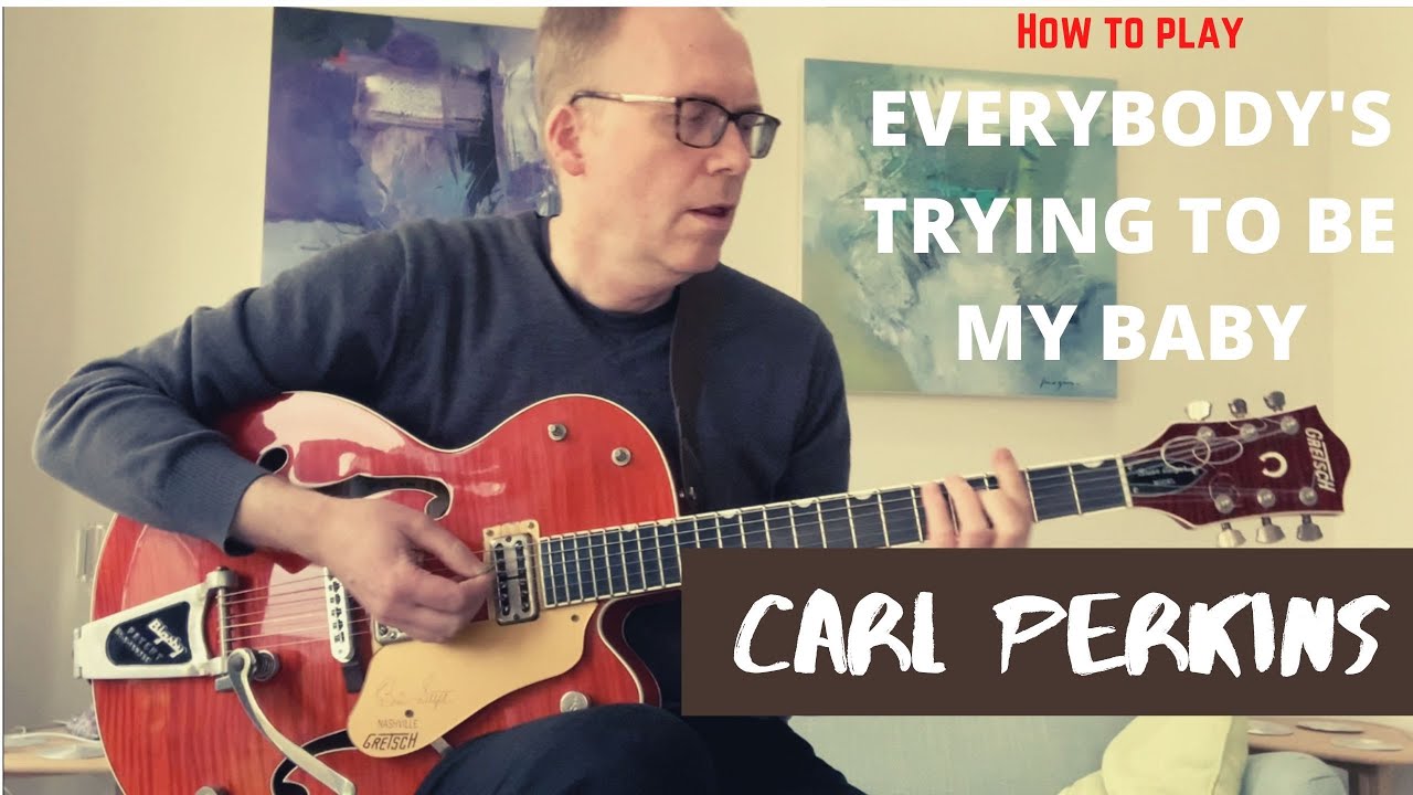 HOW TO PLAY - EVERYBODY'S TRYING TO BE MY BABY - Carl Perkins George Harrison ALL the guitar parts!
