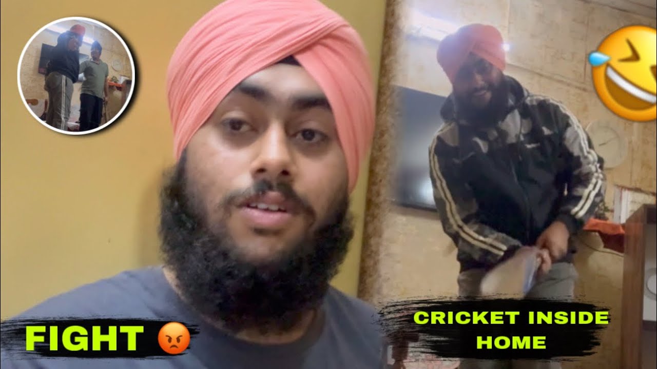 Fight + Cricket Inside Home vlog 😂😡🏏