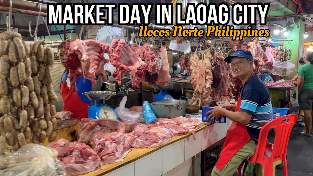 LAOAG CITY, ILOCOS NORTE PHILIPPINES-MARKET DAY WALKING TOUR AT LAOAG CITY PUBLIC MARKET [4k]