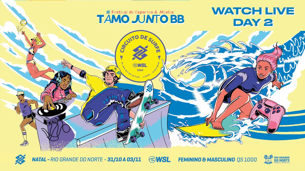 ASSISTA AO VIVO! Circuito Banco do Brasil de Surfe - Natal / Rio Grande do Norte - Dia 2