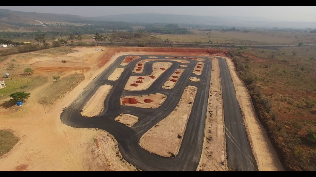 Filmagem feita com drone na Construção do Brasília Kart