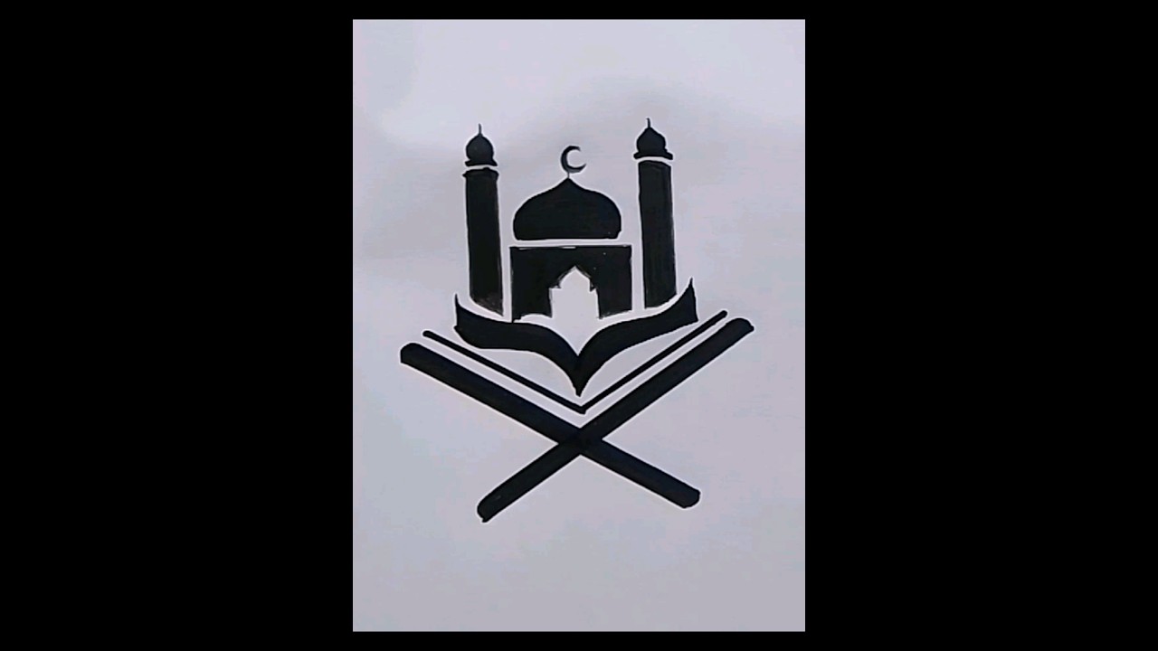 Islamic logo drawing ideas/ Quran Majid art/ Masjid drawing #drawing #islamicvideo