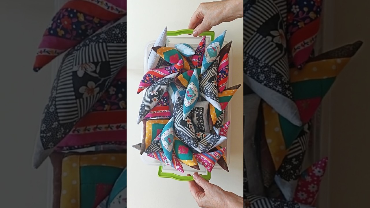 Из остатков ткани. Игольница ОСМИНОЖЕК #своимируками #лоскутноешитье #печворк #handmade #sewing