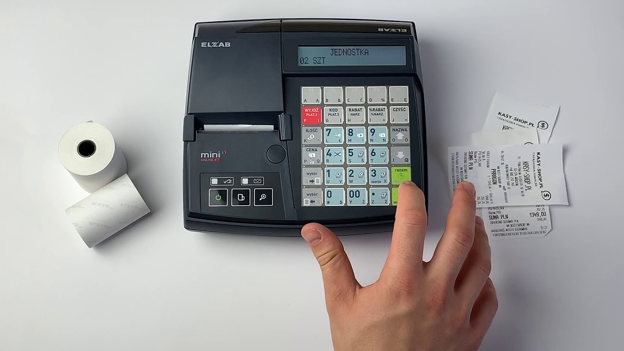 Kasa Fiskalna ELZAB Mini LT Online Definiowanie Towarów