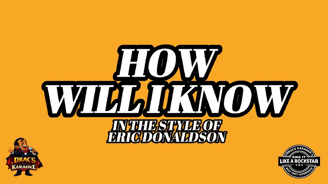 Eric Donaldson - How Will I Know I Reggae Karaoke I Dracs Caribbean Karaoke Version