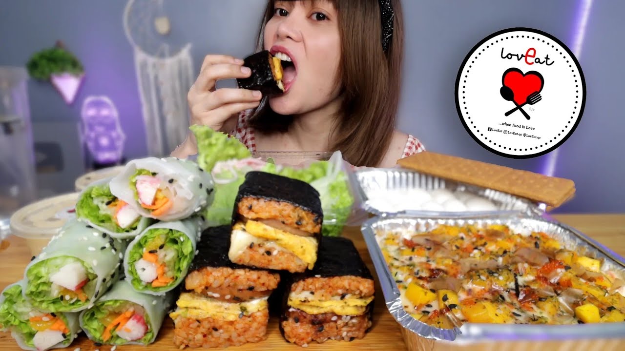 BAKED SUSHI, MUSUBI, CRAB ROLL, KANI SALAD and SMORES MUKBANG