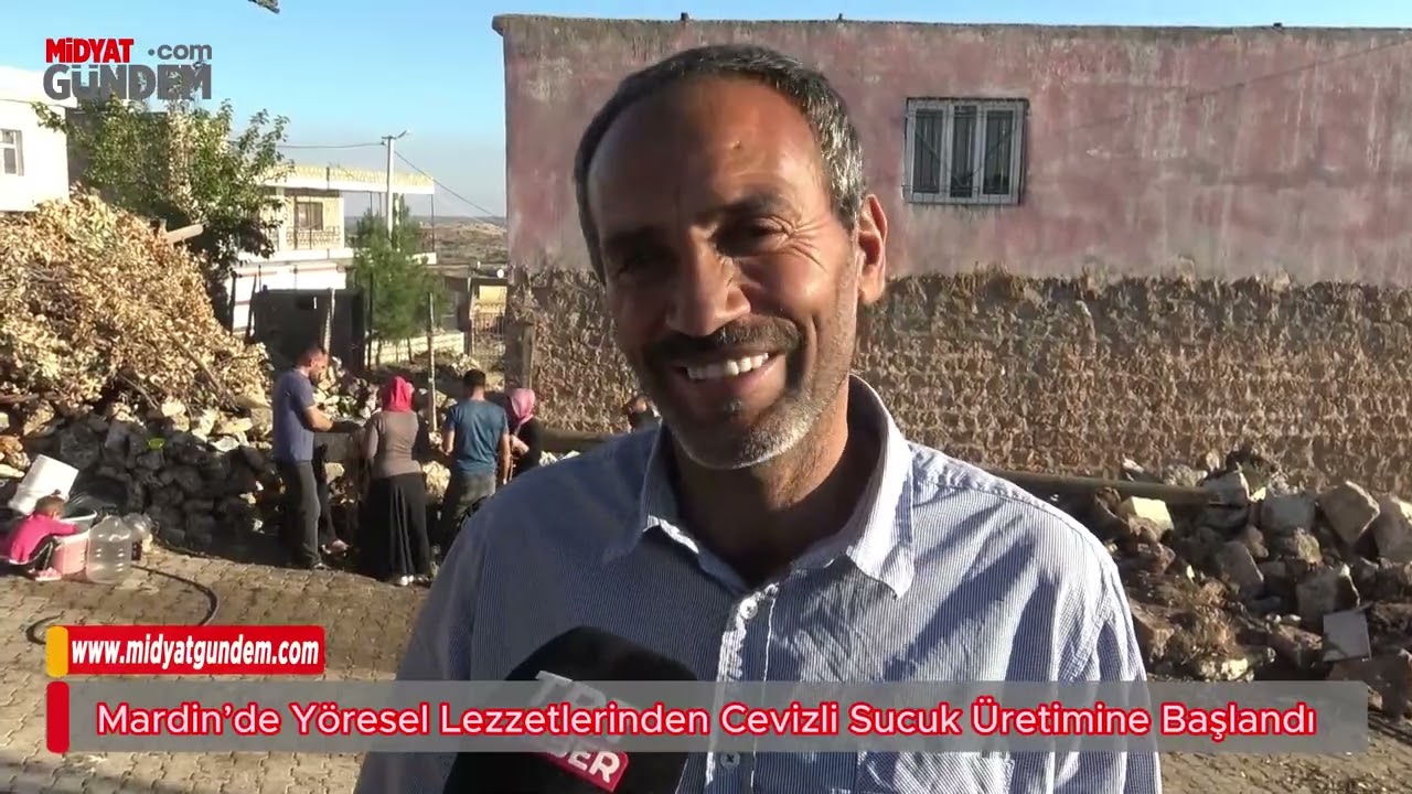 Mardin’de Yöresel Lezzetlerinden Cevizli Sucuk Üretimine Başlandı