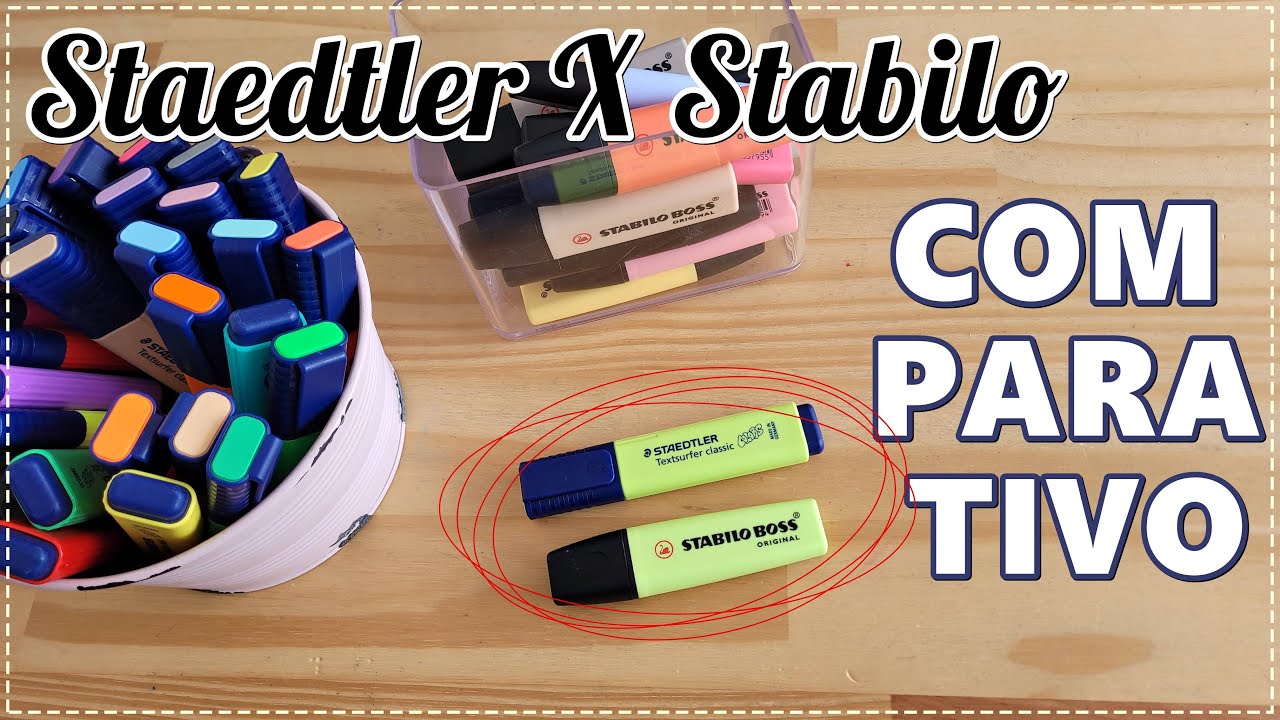 COMPARATIVO Marca-Texto Staedtler X Stabilo