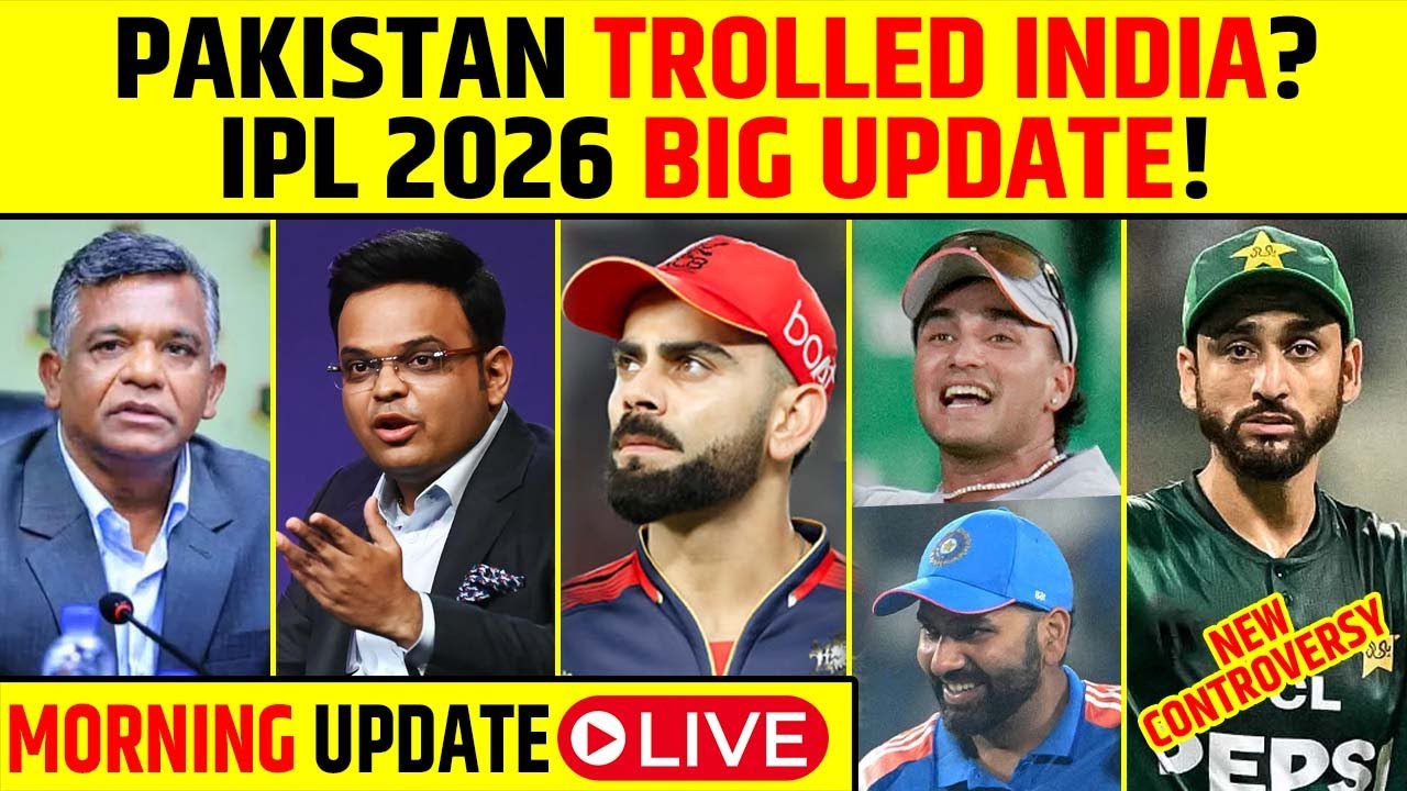 🔴MORNING UPDATE: PAK TROLLED IND? BCB ON ICC'S DECISION, RCB BIG UPDATE!