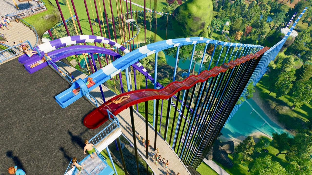 Dangerous Water Slides for the Bravest🎢! [Planet Coaster 2]