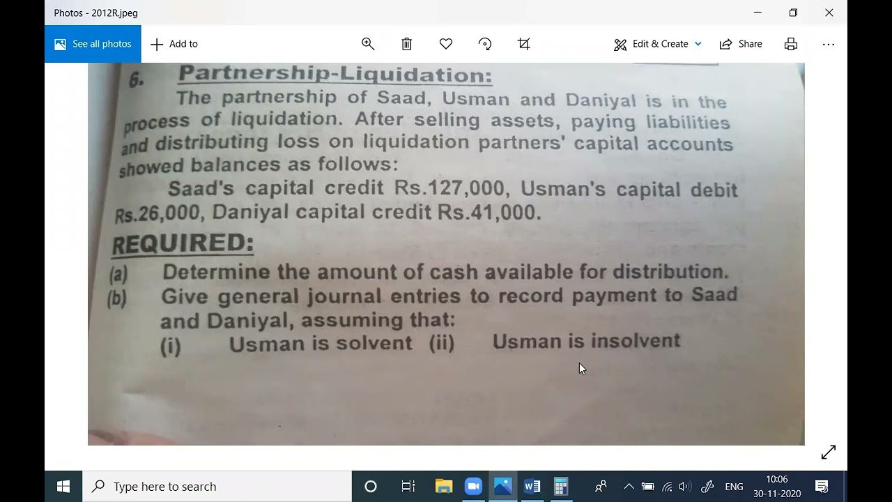 2nd Year | Liquidation 2012 R | Accounting BIEK