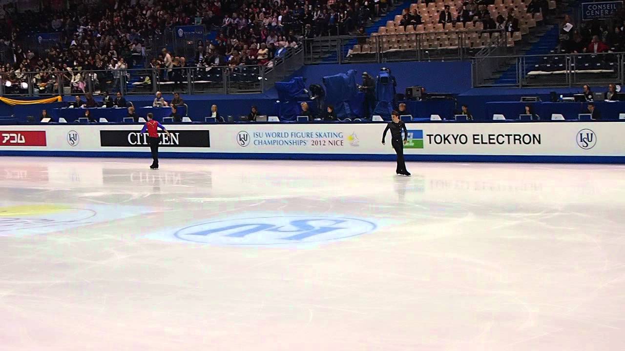 2012 Nice 6min warm up SP Brian Joubert 1
