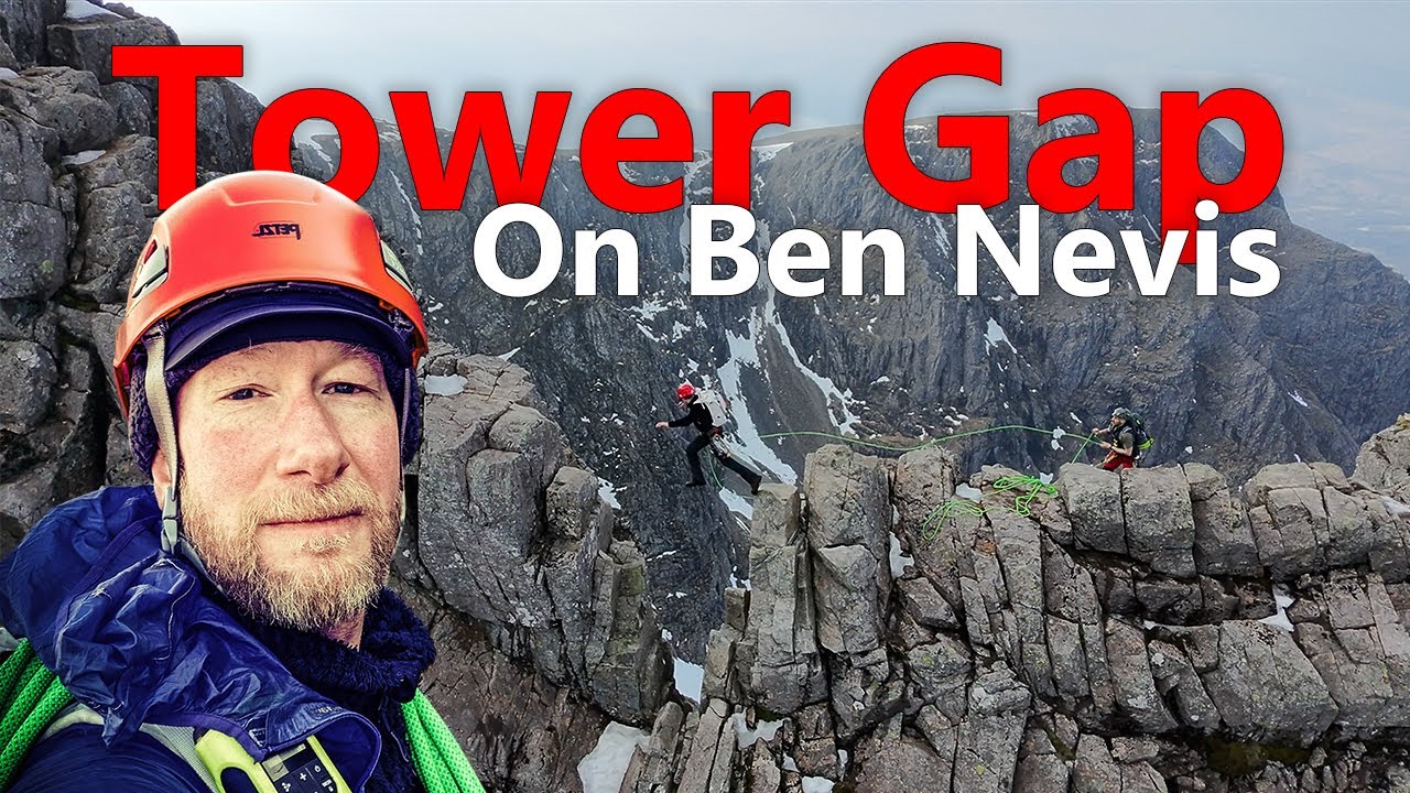 Tower Ridge on Ben Nevis "Jumping Tower Gap"