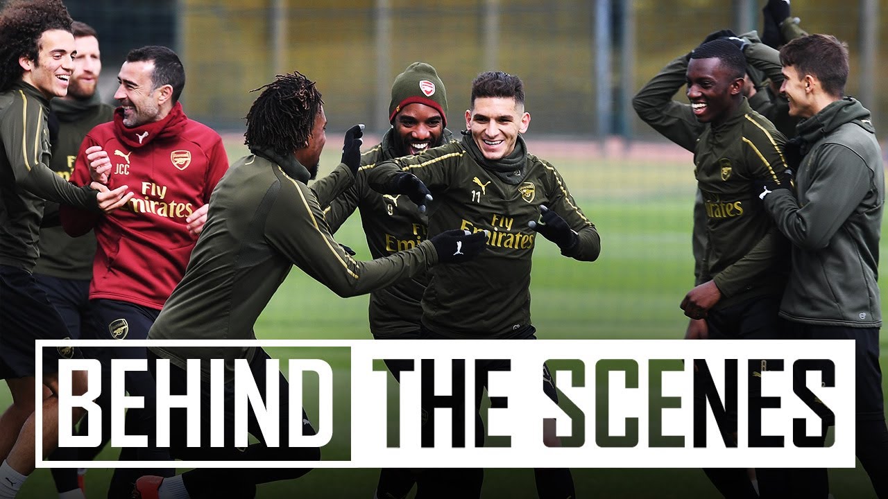 Which team wins football tennis? | Behind the scenes at Arsenal training centre