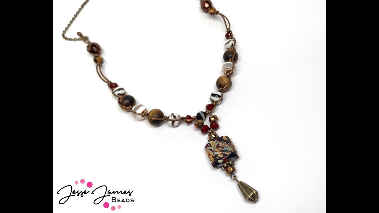 How To Macrame Leather - Necklace by Sara Ellis