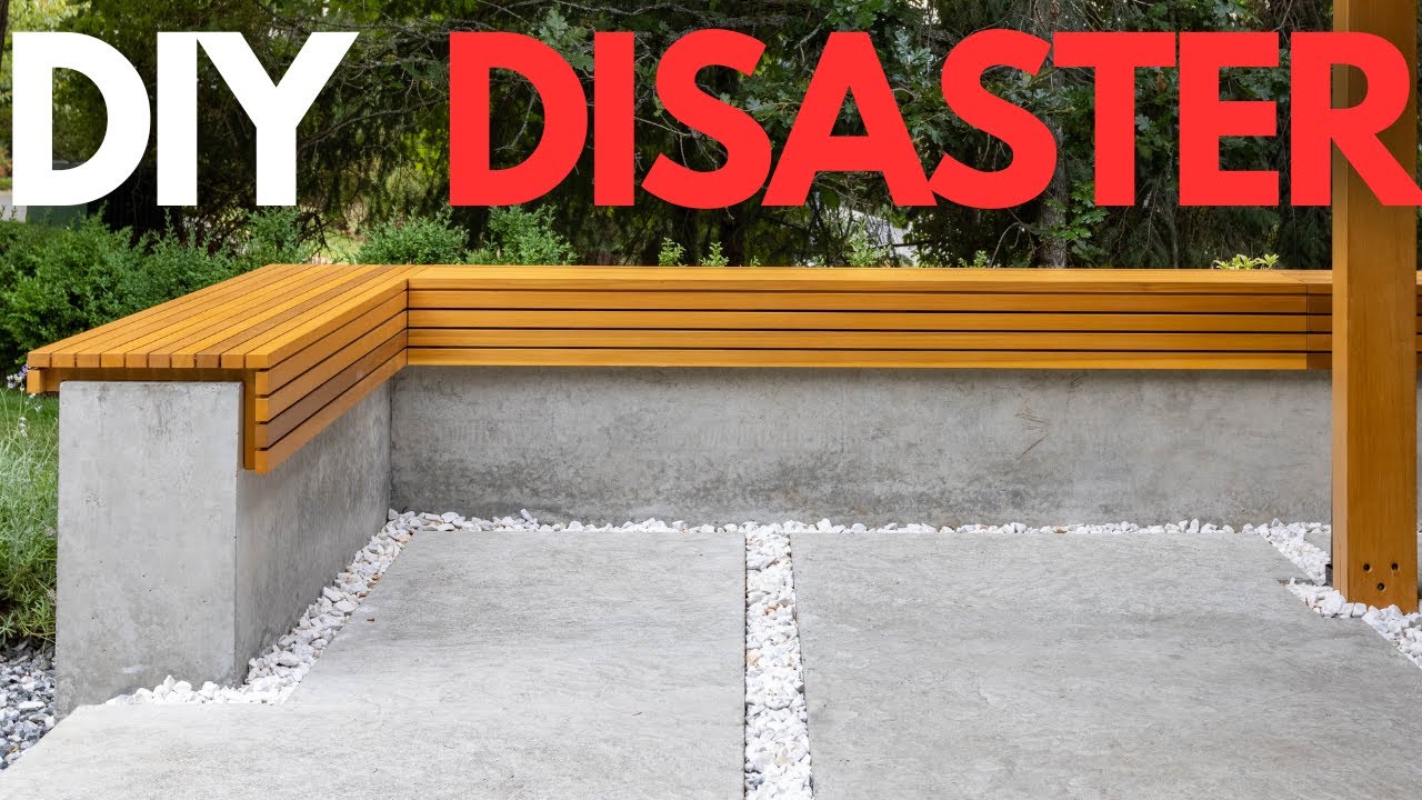This DIY Modern Wood + Concrete Bench Added $$$$$$$$$$ To my House
