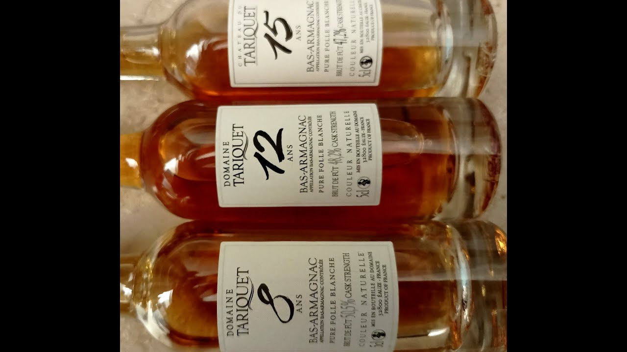 Armagnac Tariquet Vertikale 8, 12 und 15 Jahre