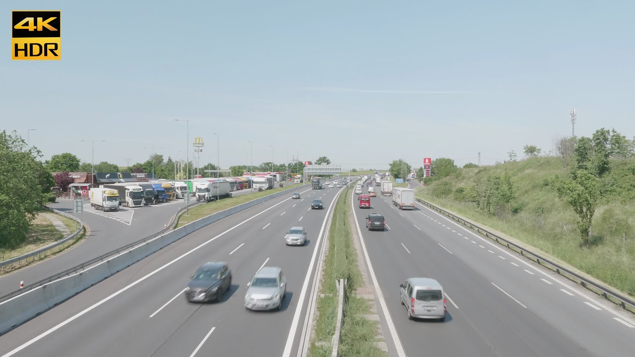 Highway traffic, relax, HDR, 10bit, 4K