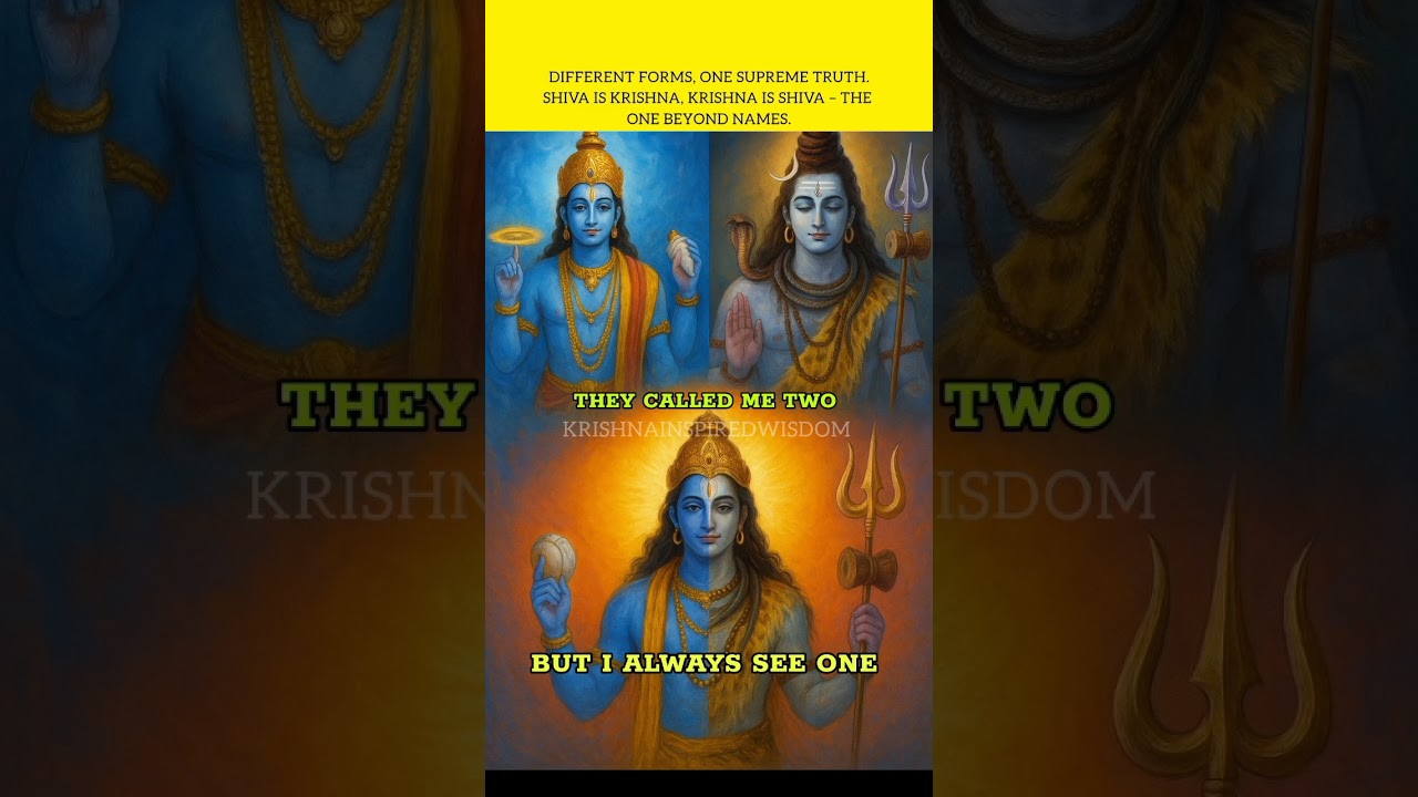 Lord Shiva is Lord Krishna, Krishna is Shiva | Different Forms One Supreme Truth 🔱🕉️ #krishna #shiv