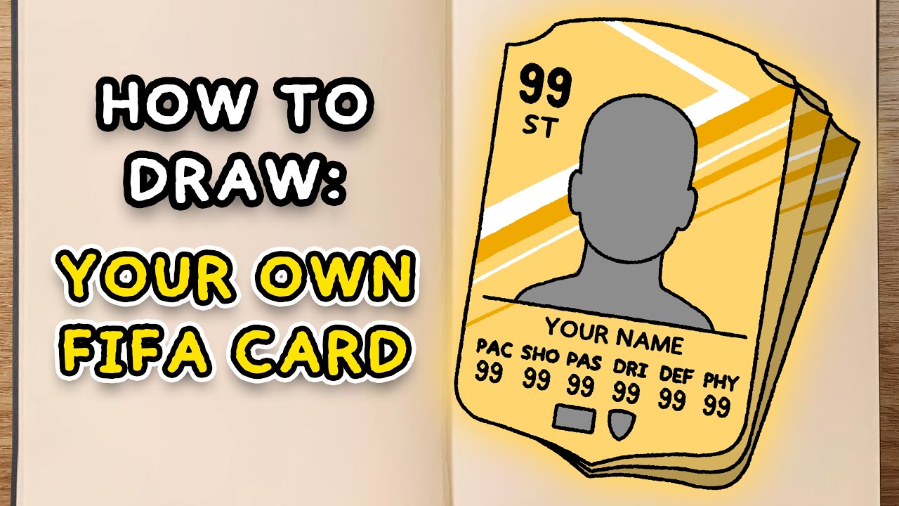 How to draw and colour! CUSTOM FIFA CARD (step by step drawing tutorial)