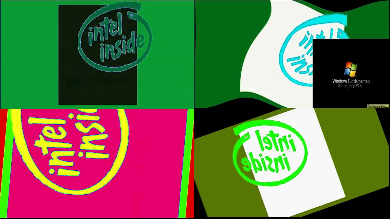 Intel Logo History in Quadparison 2