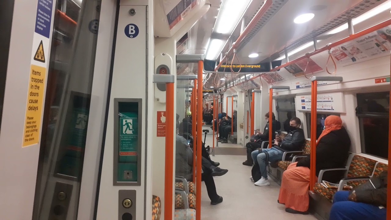 Journey on the London Overground Train - Shadwell Station - West Croydon Station.