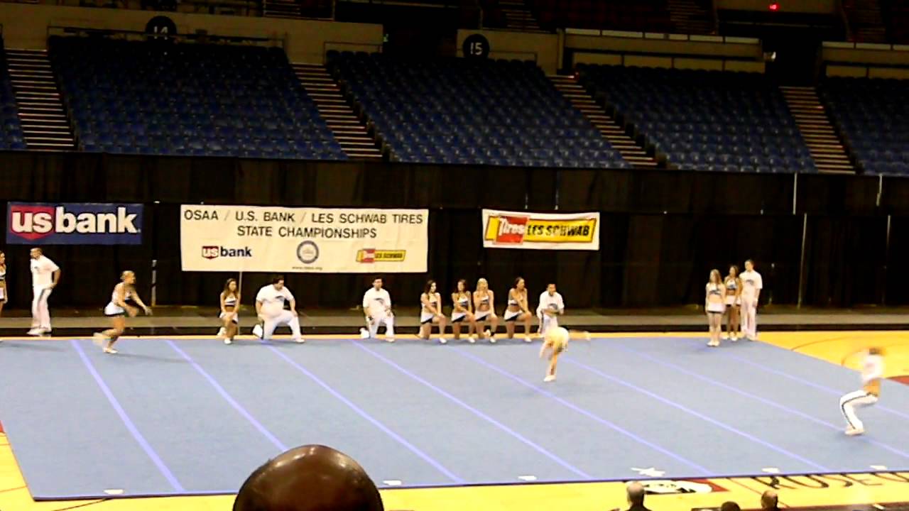 Portland State University Cheer Team at the Oregon State Championships