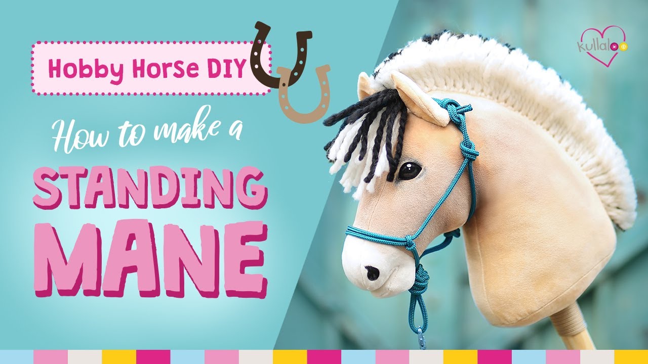How to make a standing mane for a Hobby Horse 🐴 Great for sewing donkey or Fjord Hobby Horses!