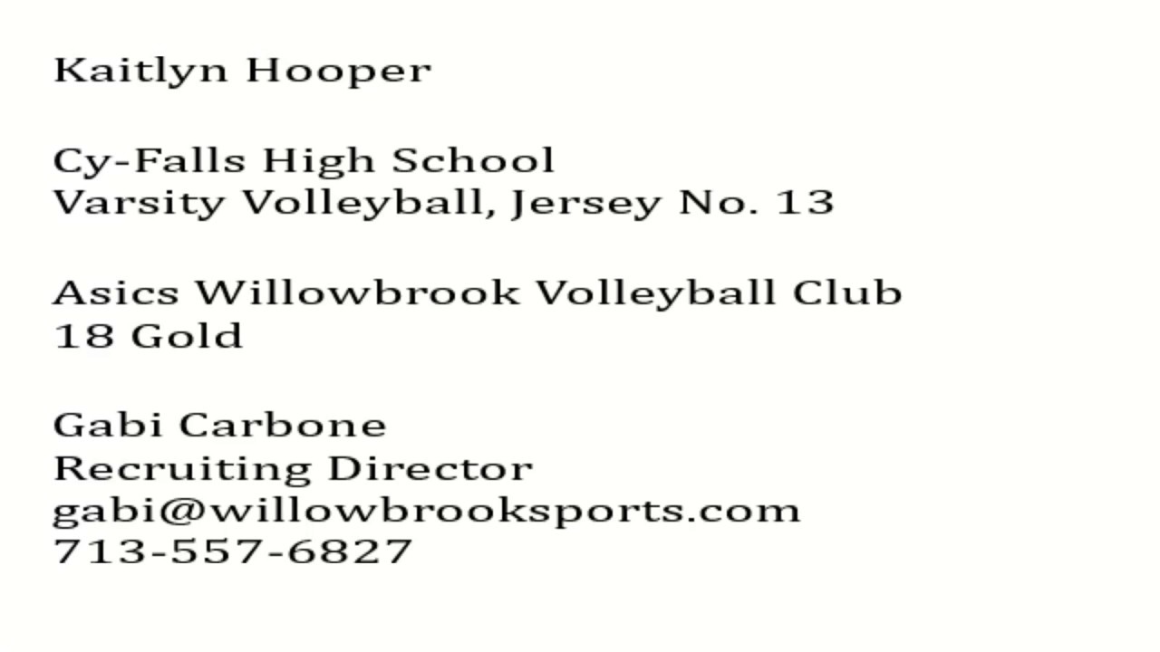 Kaitlyn Hooper 2020 MB/RS Pin Hitter