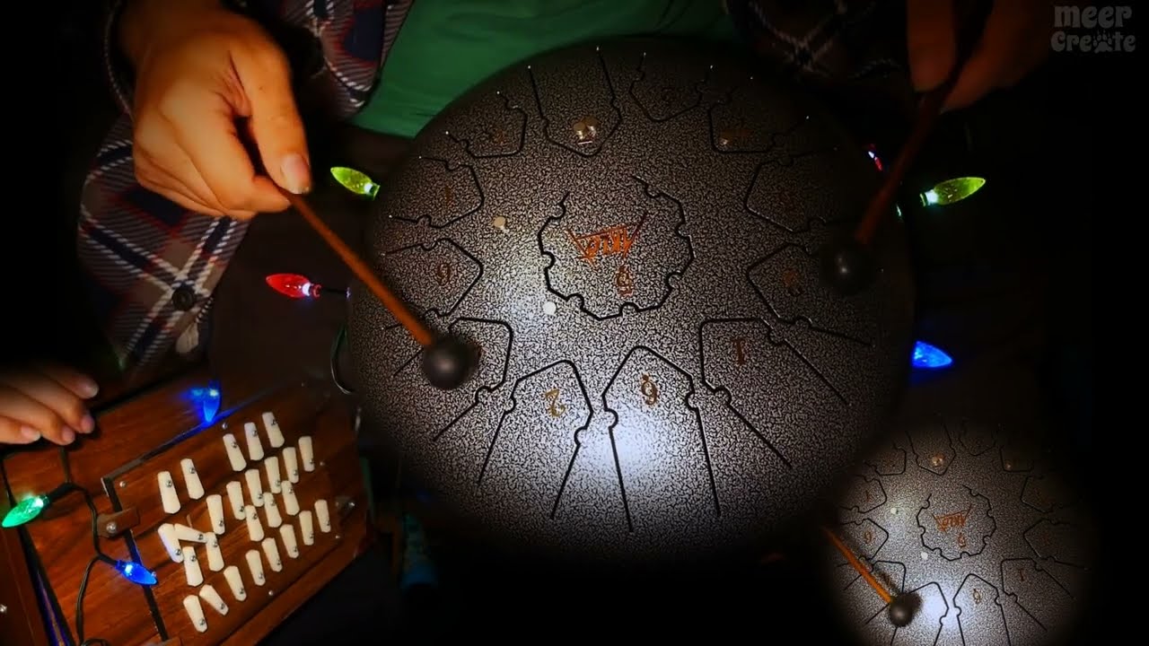 Carol of the Bells on Steel Tongue Drum, Shruti Box | Christmas music