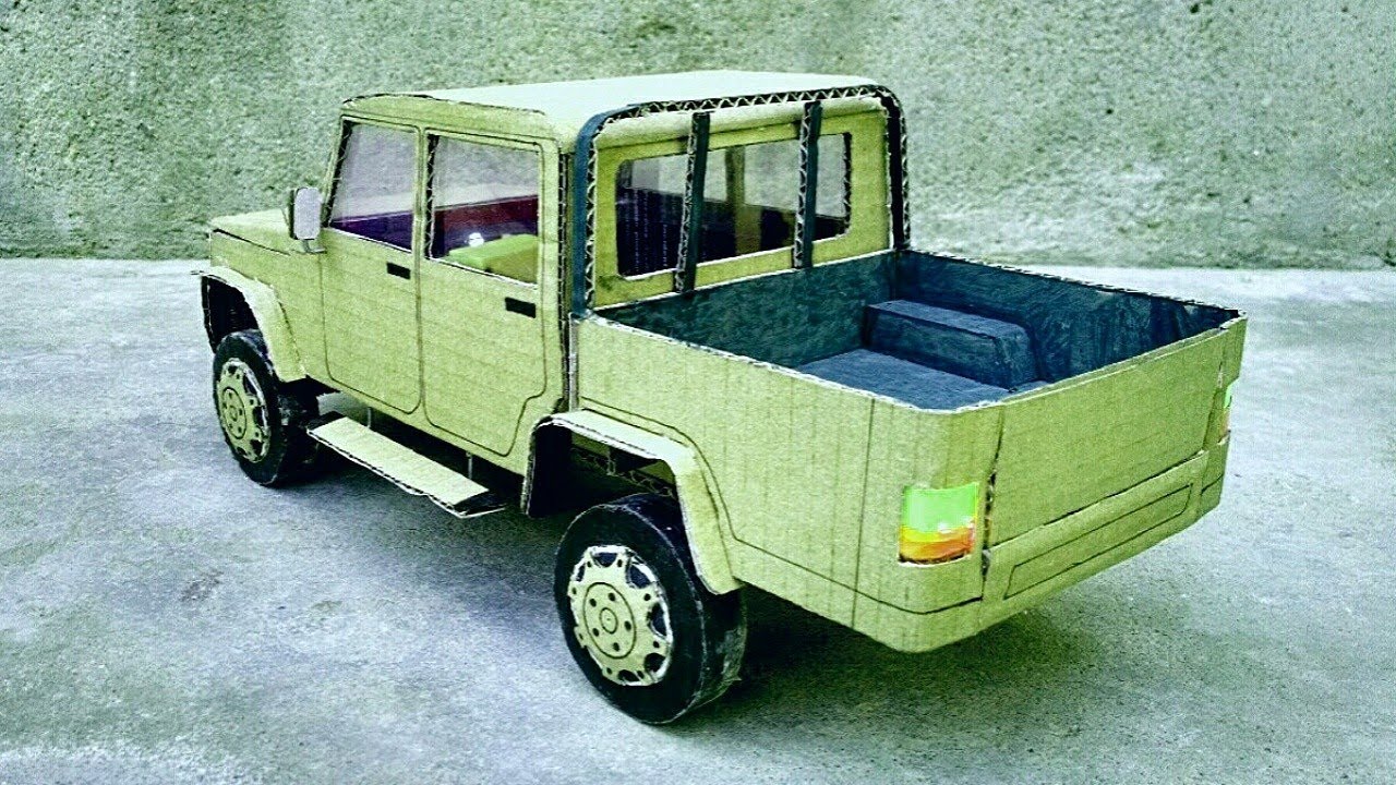 How To Make RC Mahindra Bolero Pickup From Cardboard | Mahindra bolero camper gold vx pick-up