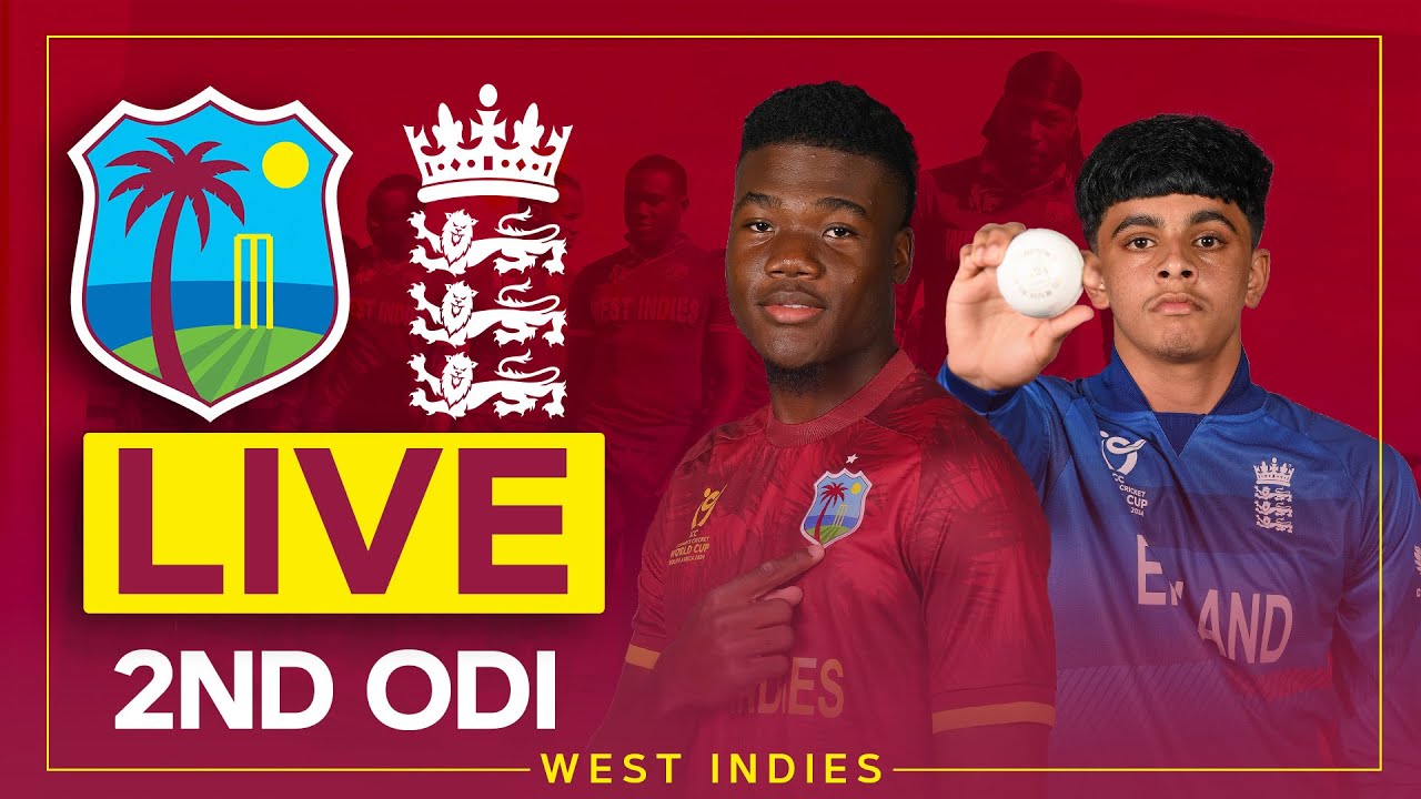 🔴 LIVE | West Indies v England | U-19's Men | 2nd ODI