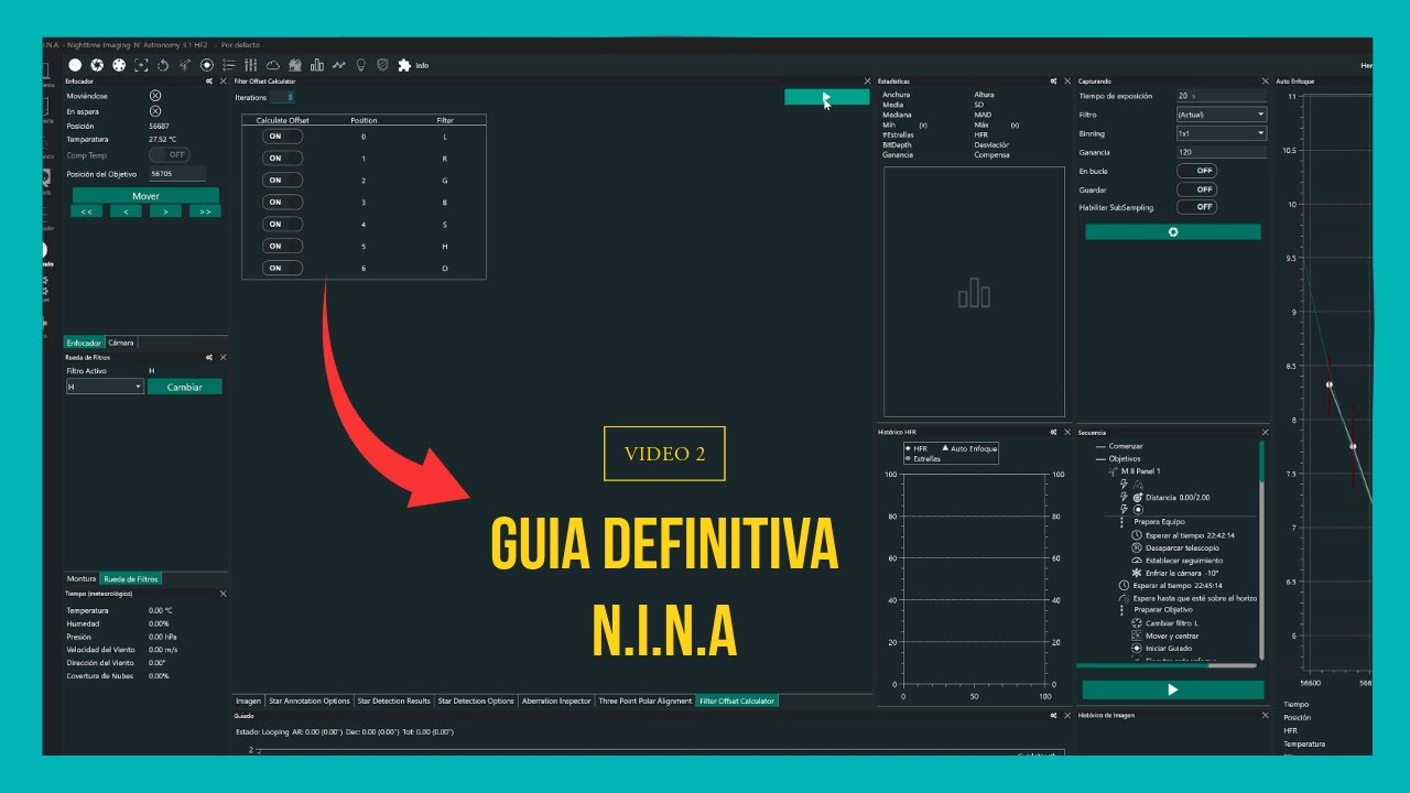 👉 ¡Conecta tu Cámara y Montura en N.I.N.A.! 🔭 Primer Paso para Astrofotografía Automática