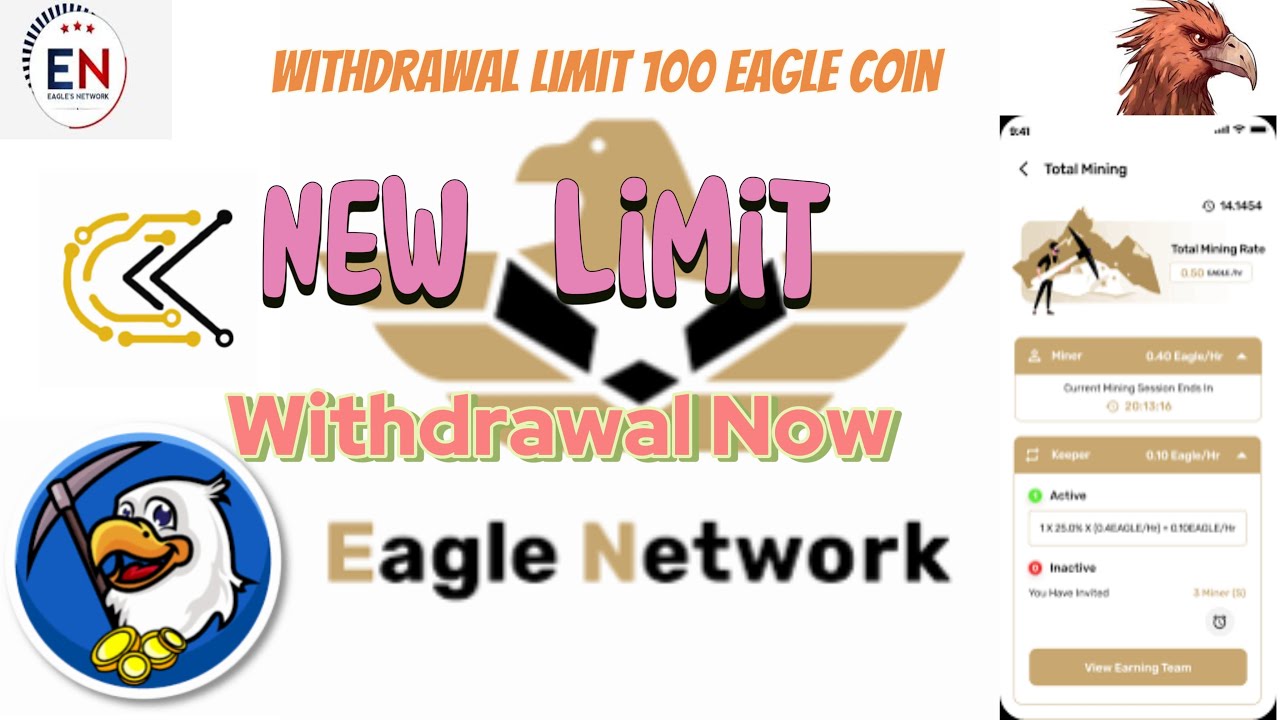 Eagle Network Withdraw Update | Eagle network & Cloud Mining Withdrawal limit| #Eaglemining