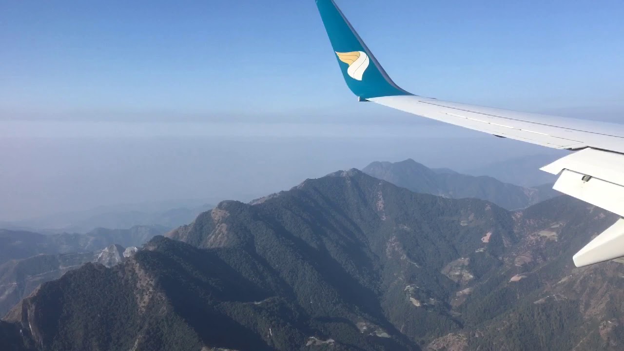 LANDING AT KATHMANDU AIRPORT WITH OMAN AIR