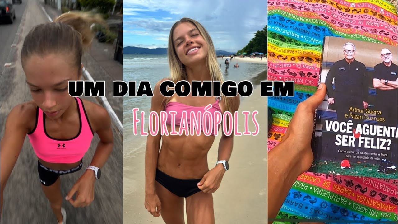VLOG - um dia inteiro comigo em Florianópolis | corrida; musculação; alimentação; praia; desabafo